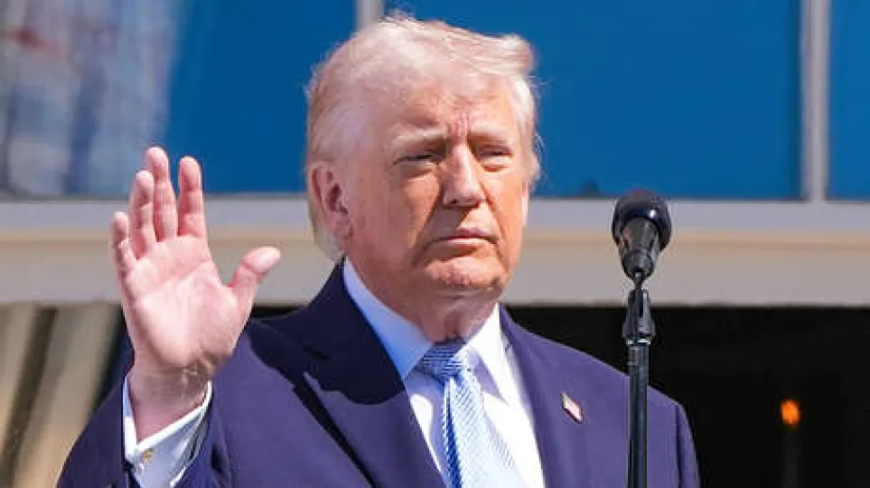 El presidente de Estados Unidos, Donald Trump, compareciendo ante la prensa en la Casa Blanca.