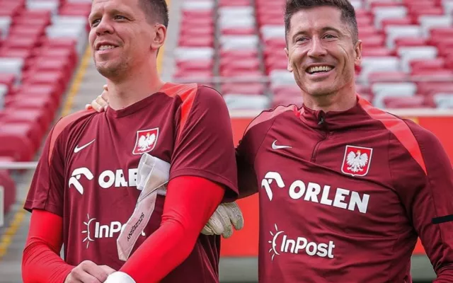 Szczesny y Lewy en la selección polaca